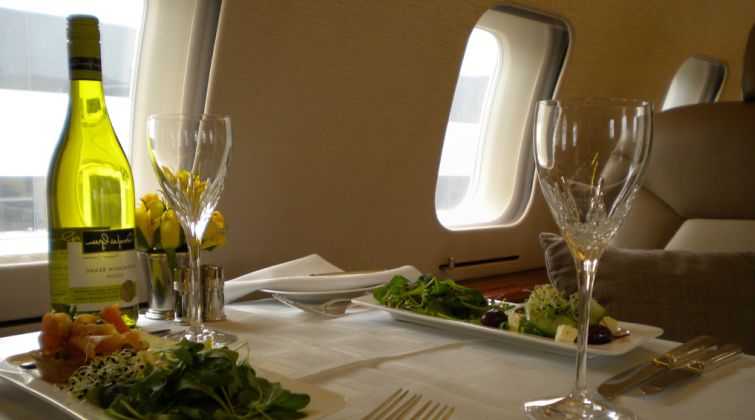 Catering is invoiced separately following each private jet itinerary.