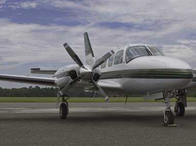 The Navajo is a popular piston driven small air charter aircraft, similar to the Cessna 414 or 421.